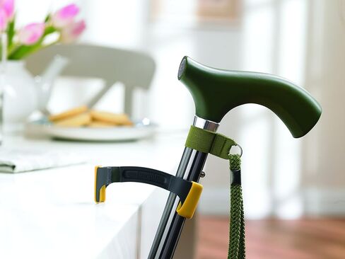 HealthSmart Vivi Bridgit Cane Rest Cane Holder, Helps Cane Stay in Place, Small and Compact, 5/8 to 1 Inch, Orange in Saudi Arabia