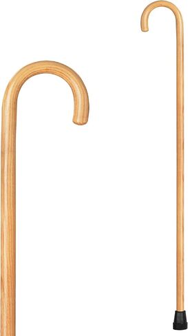 Carex Wooden Walking Cane - Round Handle Wood Cane With Natural Ash Finish and Rubber Tip - Traditional Style Walking Stick for Men and Women, 36 Inch Height, 7/8 Inch Diameter in Saudi Arabia