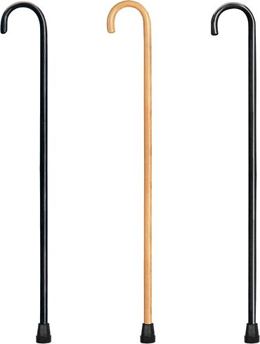Carex Wooden Walking Cane - Round Handle Wood Cane With Natural Ash Finish and Rubber Tip - Traditional Style Walking Stick for Men and Women, 36 Inch Height, 7/8 Inch Diameter in Saudi Arabia