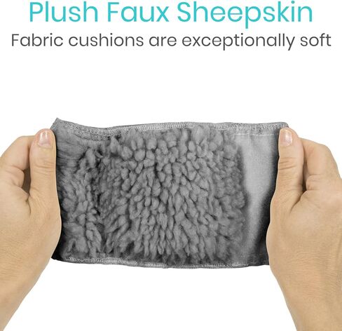 Vive Walker Handle Cushions (2-Pack) Extra Soft Sheepskin Grips - Padded Hand Cover Accessories for Folding Rolling Wheelchair, Rollator Handle, Senior, Elderly Grippers - Foam Padding for Disability in Kuwait