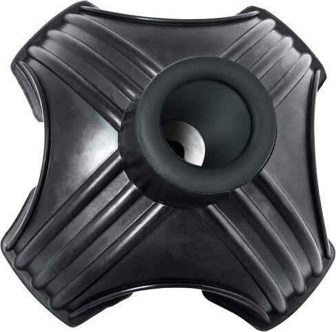 رأس العصا الطبية - وسادة قدم بديلة مطاطية رباعية لعصا المشي - أربع نقاط وقوف ذاتي رباعي للعصا - ملحق عالمي 4 أرجل بعصا المشي (أسود) in Kuwait