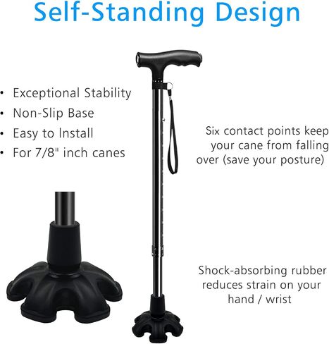 Self Standing 6 Support Feets Base Replacement Walking Canes in Saudi Arabia