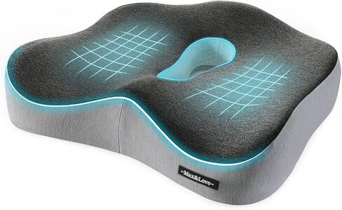 Memory Foam Seat Chair Cushion for Relieves Back Sciatica Pain Tailbone Pain Coccyx Degenerating Disc Orthopedic Osteoarthritis Prostate Cushion Low Back Pain Cushion Hip Shaping (Black mesh) in Saudi Arabia