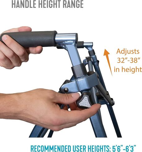مشاية Stander EZ Fold-N-Go، مشاية خفيفة الوزن قابلة للطي للبالغين وكبار السن وكبار السن، مشاية سفر قابلة للطي مع عجلات، منزلقات تزلج، وحقيبة، مشاية قياسية مدمجة، Regal Rose in Kuwait