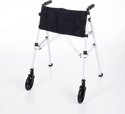 مشاية Stander EZ Fold-N-Go، مشاية خفيفة الوزن قابلة للطي للبالغين وكبار السن وكبار السن، مشاية سفر قابلة للطي مع عجلات، منزلقات تزلج، وحقيبة، مشاية قياسية مدمجة، Regal Rose in Kuwait