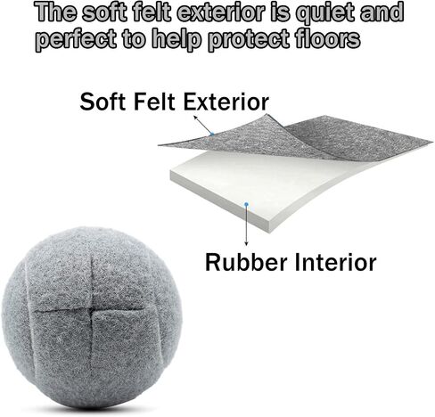 Magicorange 4 PCS Precut Walker Tennis Balls for Furniture Legs and Floor Protection, Heavy Duty Long Lasting Felt Pad Glide Coverings (Grey) in Saudi Arabia