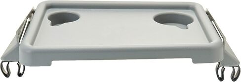 Lumex Folding Walker Tray with Cup Holders and Tool-Free Assembly, Grey, 603900A in Saudi Arabia