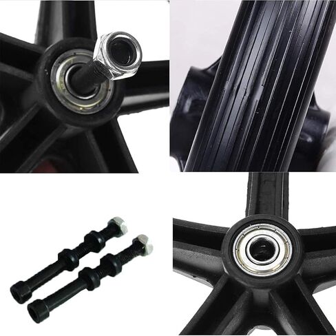 عجلة بديلة للكراسي المتحركة مقاس 8 انش × 1 انش، لون اسود (2) in Kuwait