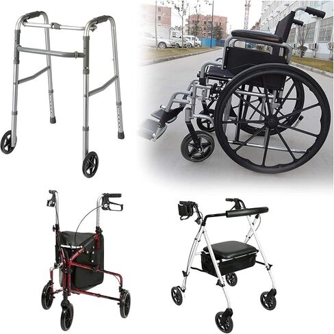 عجلة بديلة للكراسي المتحركة مقاس 8 انش × 1 انش، لون اسود (2) in Kuwait