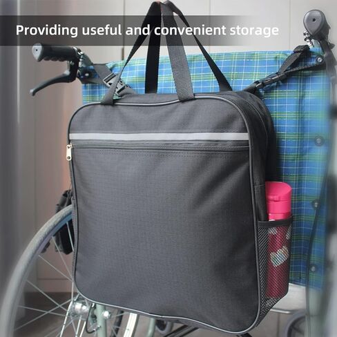 حقيبة كرسي متحرك مع حامل أكواب يناسب المشاة والبكرات والكراسي، وإكسسوارات الكراسي المتحركة للبالغين وكبار السن، وإكسسوارات تخزين الكراسي المتحركة، حقيبة ظهر لكبار السن قابلة للتعديل، وحقيبة علبة صينية دوارة in Kuwait