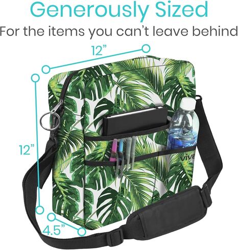 Vive Bag for Wheelchairs & Walkers - Machine Washable, Double-Stitched, Water-Resistant Accessory Backpack for Rollators, Wheelchairs, Walkers - Pouch with XL Pockets & Straps for Quick Installation in Kuwait
