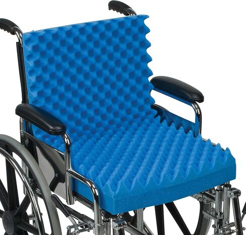 وسادة كرسي إسفنجية منحوتة على شكل قفص بيض من DMI، وسادة مقعد، وسادة مقعد السيارة، وسادة كرسي مكتب أو وسادة كرسي متحرك لتخفيف آلام الظهر، آلام عظام الذيل، عرق النسا، 18x16x4، بدون ظهر in Kuwait