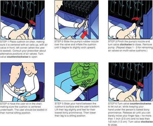 وسادة ROHO MOSAIC، وسادة مقعد قياسية قابلة للنفخ لكرسي المكتب والكراسي المتحركة والسيارات والحياة المنزلية ودعم آلام الظهر، وسادة قابلة للتعديل مع غطاء قابل للتمدد وقاعدة مضادة للانزلاق، 45.72 سم × 40.64 سم in Kuwait