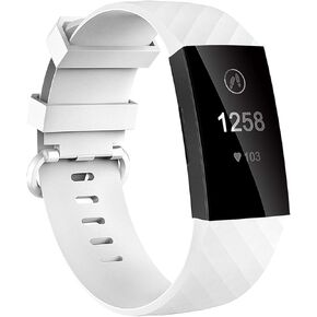 أربطة Velavior المقاومة للماء لـ Fitbit Charge 4/ Fitbit Charge 3/ Charge3 SE، أساور معصم بديلة للنساء والرجال الصغيرة والكبيرة (أسود، كبير)