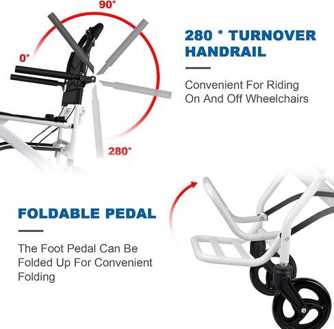 Broobey Lightweight Folding Transport Wheelchairs for Adults and Seniors, Transport Travel Chair Weight Only 16lbs Support 220Lbs in Saudi Arabia
