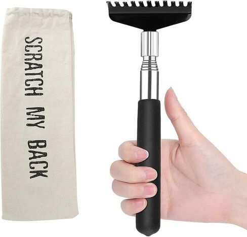 Flanker-L Oversized Portable Extendable Back Scratcher, Upgraded Metal Stainless Steel Telescoping Back Scratcher Tool with Canvas Carrying Bag in Saudi Arabia