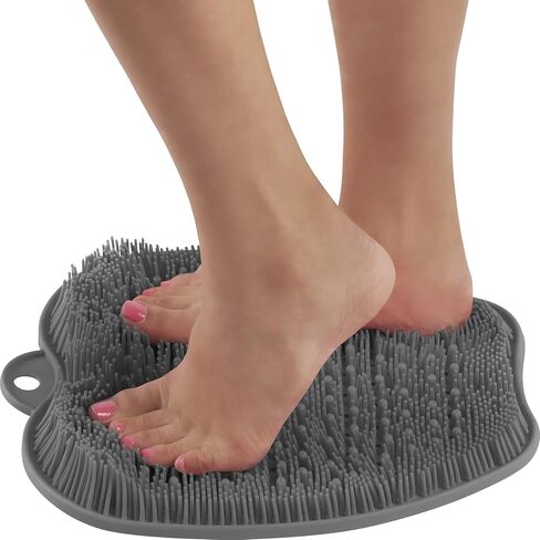 Love, Lori Foot Scrubber for Use in Shower - Foot Cleaner & Shower Foot Massager Foot Care for Men & Women to Soothe Achy Feet - Non Slip Suction (Blue) - Shower Accessories in Saudi Arabia