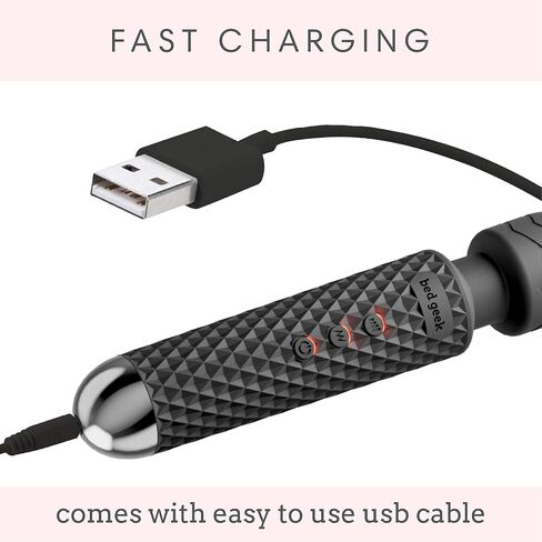 سرير مساج شخصي لاسلكي محمول باليد مع ميزة الذاكرة تدليك مقاوم للماء USB قابل لإعادة الشحن 20 نمط اهتزاز 8 سرعات سيليكون ناعم للبشرة in Saudi Arabia