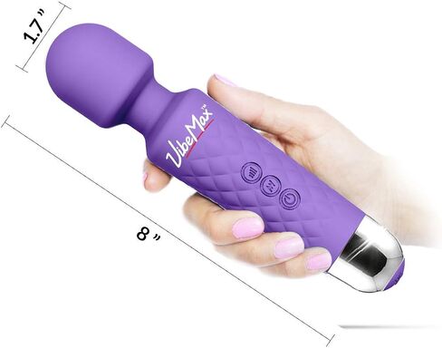 Rechargeable Personal Massager - Powerful Multi Speed Vibration - Whisper Quiet - Waterproof - for Muscle Tension Relief in Neck, Back, Shoulders, Legs and Feet - Black in Saudi Arabia