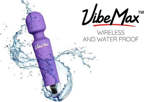 Rechargeable Personal Massager - Powerful Multi Speed Vibration - Whisper Quiet - Waterproof - for Muscle Tension Relief in Neck, Back, Shoulders, Legs and Feet - Black in Saudi Arabia