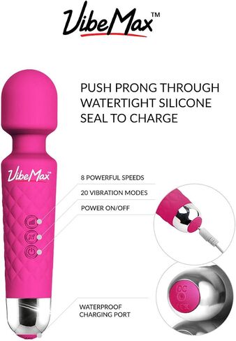 Rechargeable Personal Massager - Powerful Multi Speed Vibration - Whisper Quiet - Waterproof - for Muscle Tension Relief in Neck, Back, Shoulders, Legs and Feet - Black in Saudi Arabia