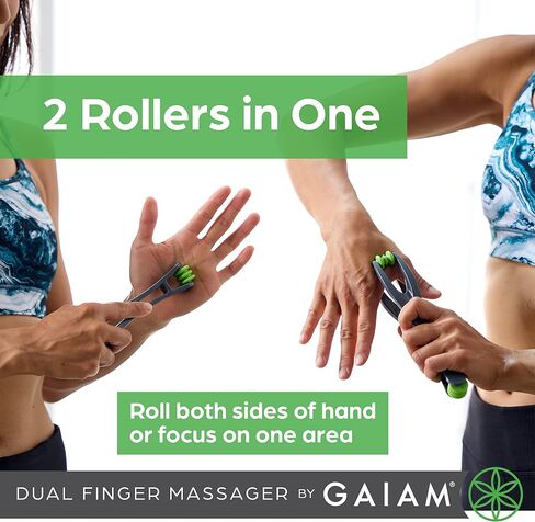 Gaiam Finger Massager Dual-Sided Hand Massage Roller Tool for Circulation, Stress, Arthritis and Hand Pain Relief in Saudi Arabia