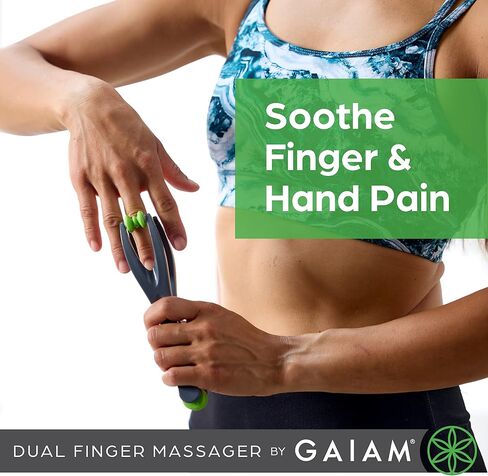 Gaiam Finger Massager Dual-Sided Hand Massage Roller Tool for Circulation, Stress, Arthritis and Hand Pain Relief in Saudi Arabia
