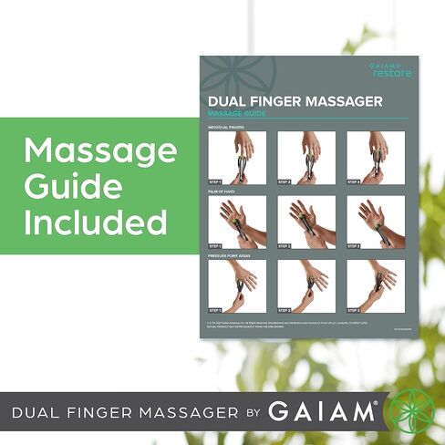 Gaiam Finger Massager Dual-Sided Hand Massage Roller Tool for Circulation, Stress, Arthritis and Hand Pain Relief in Saudi Arabia