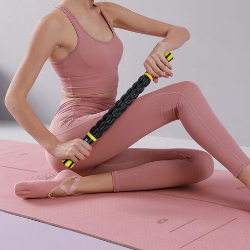 Muscle Roller Stick for Athletes- Body Massage Sticks Tools Massager for Relief Muscle Soreness,Cramping and Tightness,Help Legs and Back Recovery,Black Green in Saudi Arabia