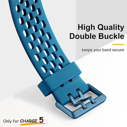 Maledan متوافق مع Fitbit Charge 5 Bands النساء والرجال - حزام رياضي قابل للتنفس، حزام معصم بديل مقاوم للماء ناعم لـ Fitbit Charge 5 متتبع اللياقة البدنية المتقدم، 3 عبوات in Saudi Arabia