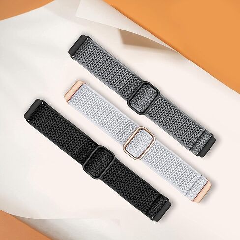 مجموعة Maledan مكونة من 3 حلقات منفردة قابلة للتمدد متوافقة مع سوار Fitbit Versa 2 للنساء والرجال، سوار ساعة بديل رياضي من النايلون الناعم Versa 2 لساعة Fitbit Versa 2/Versa Lite، أسود/أخضر/رمادي in Kuwait