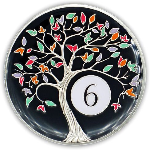 10 Year Sobriety Chip | Tree of Life AA Coin Token Medallion with Glow in The Dark Recovery Anniversary in Saudi Arabia