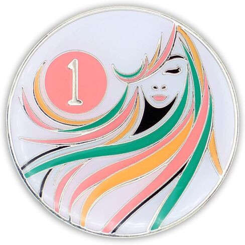 10 Year Sobriety Coin | A Sober Woman Triplate AA Chip | Glow in The Dark Anniversary Token Recovery Gift for Women in Saudi Arabia