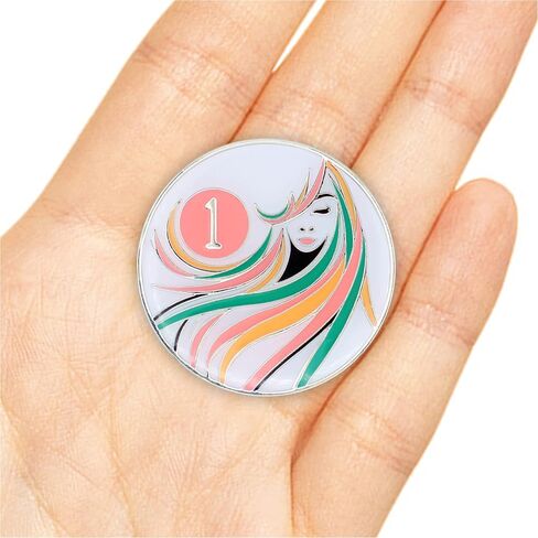 10 Year Sobriety Coin | A Sober Woman Triplate AA Chip | Glow in The Dark Anniversary Token Recovery Gift for Women in Saudi Arabia