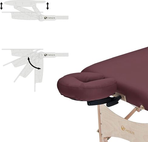 EARTHLITE Portable Massage Table HARMONY DX – Foldable Physiotherapy/Treatment/Stretching Table, Eco-Friendly Design, Hard Maple, Superior Comfort incl. Face Cradle & Carry Case (30" x 73") in Saudi Arabia