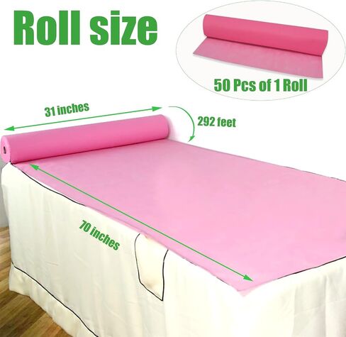 2 Roll Disposable Non-Woven Bed Sheet, 50 Pcs/Roll Massage Table Sheets, 31.5" X 70"Salon Beauty Facial Bed Cover for Massage, Lash, Tattoo Bed, Spa in Saudi Arabia