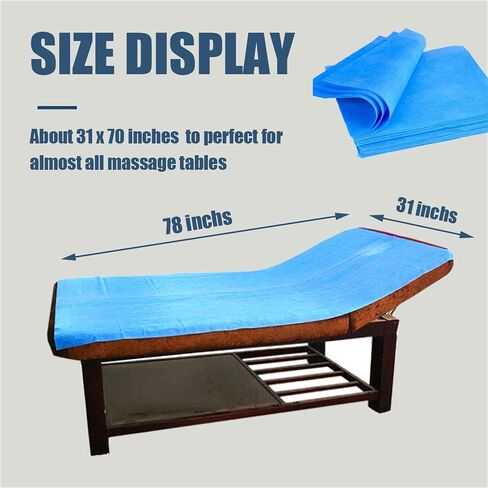 Disposable Bed Sheets 100 Pcs Waterproof Bed Cover for SPA Tattoo Massage Table Hotels Non Woven Fabric 31" x 78"White in Saudi Arabia