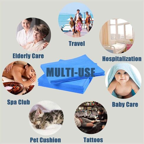 Disposable Bed Sheets 100 Pcs Waterproof Bed Cover for SPA Tattoo Massage Table Hotels Non Woven Fabric 31" x 78"White in Saudi Arabia