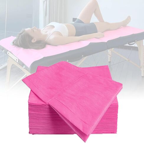 Disposable Bed Sheets 100 Pcs Waterproof Bed Cover for SPA Tattoo Massage Table Hotels Non Woven Fabric 31" x 78"White in Saudi Arabia