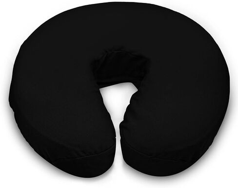 Soft & Heavy Microfiber Massage Tables Face Cradle Covers Cozies Fitted- 4 Pieces - 4 Pieces (4, Black) in Saudi Arabia