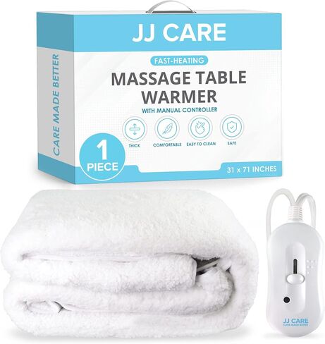 JJ CARE Massage Table Warmer 31"x71", Manual 3 Heat Control Massage Bed Warmer Fleece Pad w/Detachable 12 FT Cord, Table Warmer Massage Therapy w/Overheat Protection, Massage Table Heating Pad in Saudi Arabia