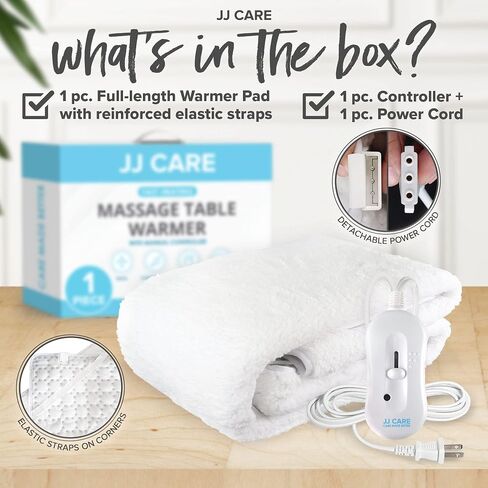 JJ CARE Massage Table Warmer 31"x71", Manual 3 Heat Control Massage Bed Warmer Fleece Pad w/Detachable 12 FT Cord, Table Warmer Massage Therapy w/Overheat Protection, Massage Table Heating Pad in Saudi Arabia