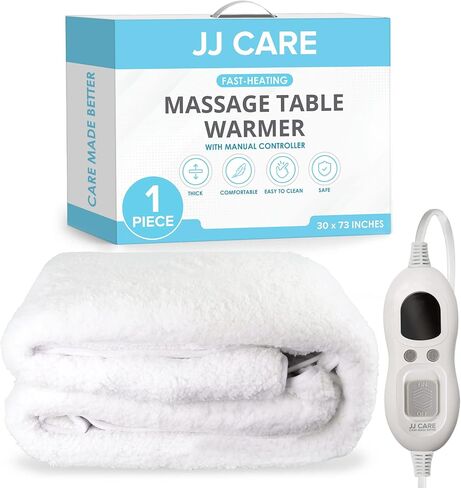 JJ CARE طاولة تدليك أكثر دفئا 30 "× 73"، دليل 3 التحكم في الحرارة سرير التدليك دفئا وسادة الصوف ث / انفصال 13 قدم الحبل، الجدول العلاج بالتدليك دفئا مع حماية من الحرارة الزائدة، وسادة التدفئة طاولة التدليك in Saudi Arabia