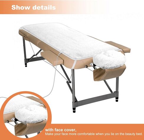ChoJiah Massage Table Warmer Heating Pads with Timer and 4 Heat Settings Massage Table Heating Pad with Overheat Protection for Massage Bed & Spa, 73" X 30" (L X W) in Saudi Arabia