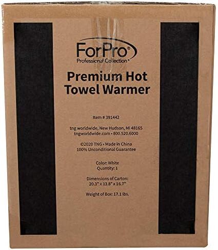 ForPro Professional Collection Premium Hot Towel Warmer, 23L Extra Large Capacity, Two Stainless Steel Racks, White in Kuwait