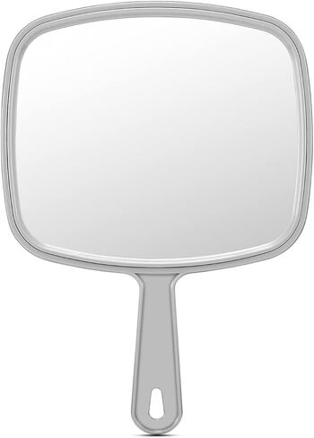 PROTECLE Large Hand Mirror, Salon Barber Hairdressing Handheld Mirror with Handle (Square Blue 10.3"x7.4") in Saudi Arabia