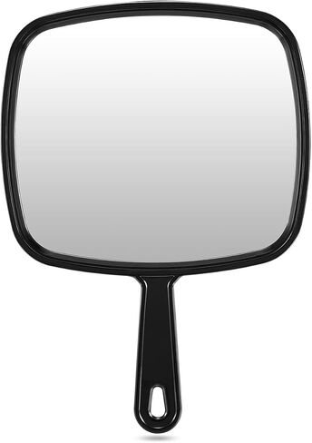 PROTECLE Large Hand Mirror, Salon Barber Hairdressing Handheld Mirror with Handle (Square Blue 10.3"x7.4") in Saudi Arabia