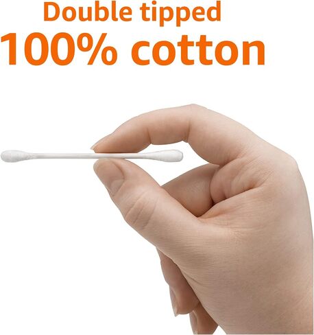 Amazon Basics Cotton Swabs, 500 Count in Saudi Arabia