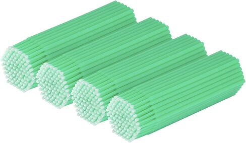 tifanso 400PCS Micro Cotton Swabs, Micro Swabs for Eyelash Extension, Disposable Micro Applicator Brush Micro Eyelash Swabs Black(Head Diameter: 2.0mm) in Saudi Arabia