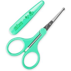 Eyebrow Scissors, Small Scissors for Facial, Nose, Eyebrow, Mustache, and Beard Hair Trimming & Grooming, Straight Edge, Purple Long Cap in Kuwait